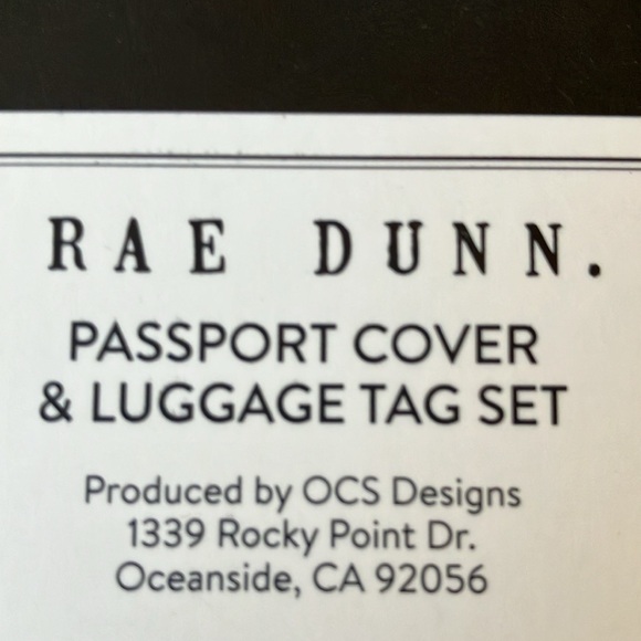Rae Dunn: White Passport Cover & Luggage tags- new in box - Picture 3 of 16